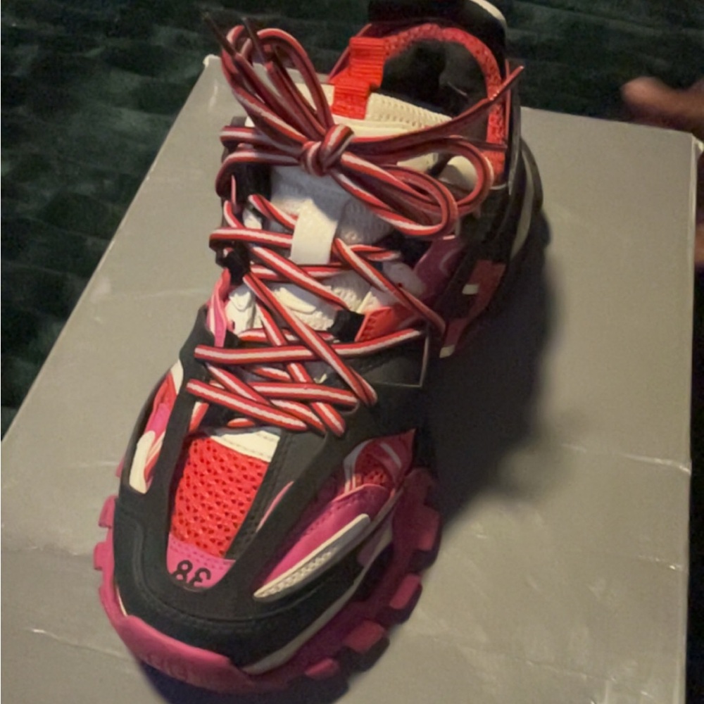 Balenciaga Red and Pink Sneakers